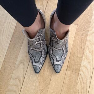 Vince Camuto Snakeskin Pattern Ankle Booties